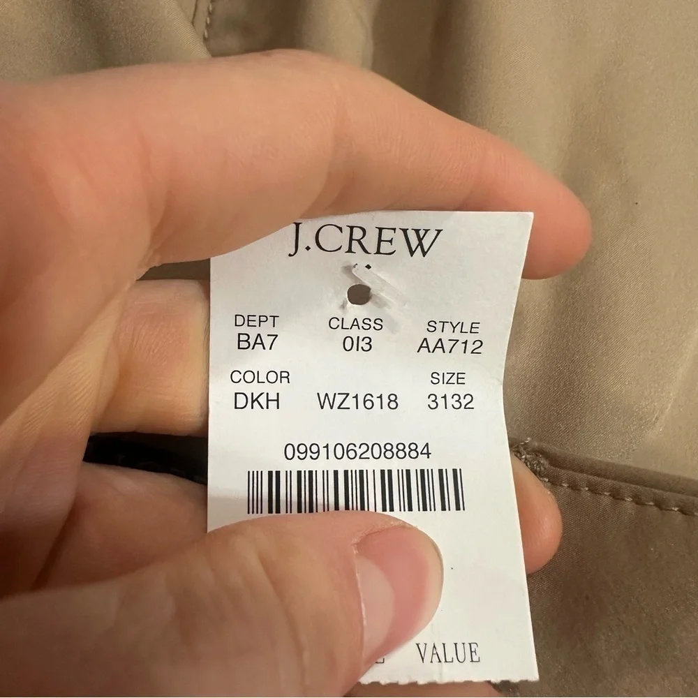 J crew dark khaki Slim-fit tech pant